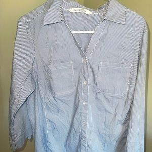 Women’s large striped workplace shirt